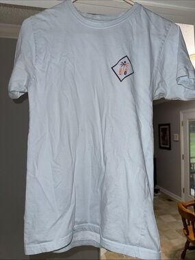 Men's Light Blue Short-Sleeve Crewneck T-Shirt with Chest Logo Myrtle Beach SC